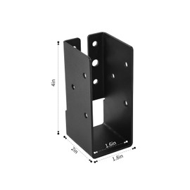 AXWHYS Concealed Joist Hangers, 16 Pcs of 2"x4" Outdoor Trim Concealed Flanges, Q235B Steel Powder Coated Concealed Mount Joist Hangers for 2"x4" Beam Swing…