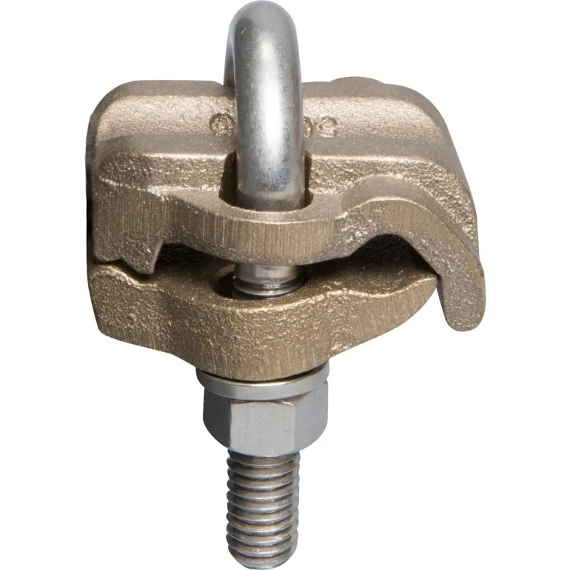 NSI UC-105 Heavy Duty U-Bolt Ground Clamp, 5/8-3/4" Rod, 2/0-250