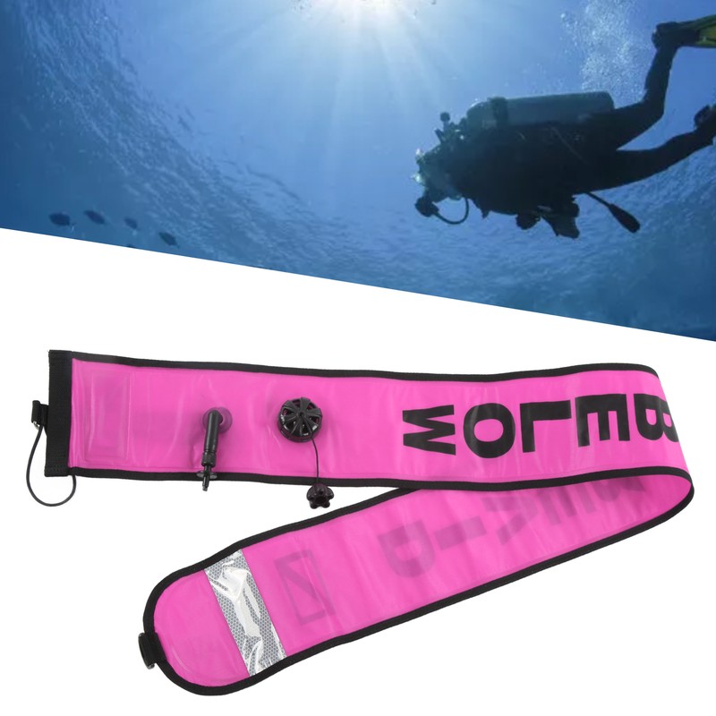 150x15cm Scuba Diving Surface Marker Buoy High Visibility Inflatable Surface