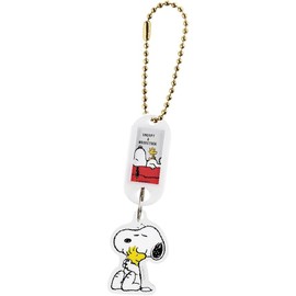 Tees Factory Snoopy Name Tag Key Holder, Snoopy & Woodstock, 3.8 x W1.6 x Depth 0.1 inches (98 x 40 x 3 mm), SN-5546388SW