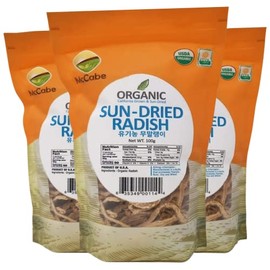 McCabe Organic Sun-Dried Radish - Daikon Radish | Rich with Fiber & Minerals | USDA and CCOF Certified | Product of USA | 100g Pack of 3