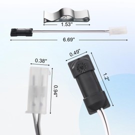 EAORBD 629409 Rv Refrigerator Sensor for Norcold Thermistor Sensor Replacement Parts and Refrigerator Thermistor Mounting Clip