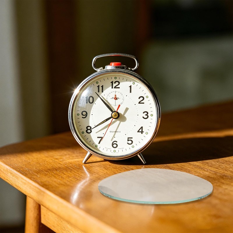 TOMETURE Convex Clock Glass Replacement: 8.2cm/3.2 Inch Round Transparent Dome