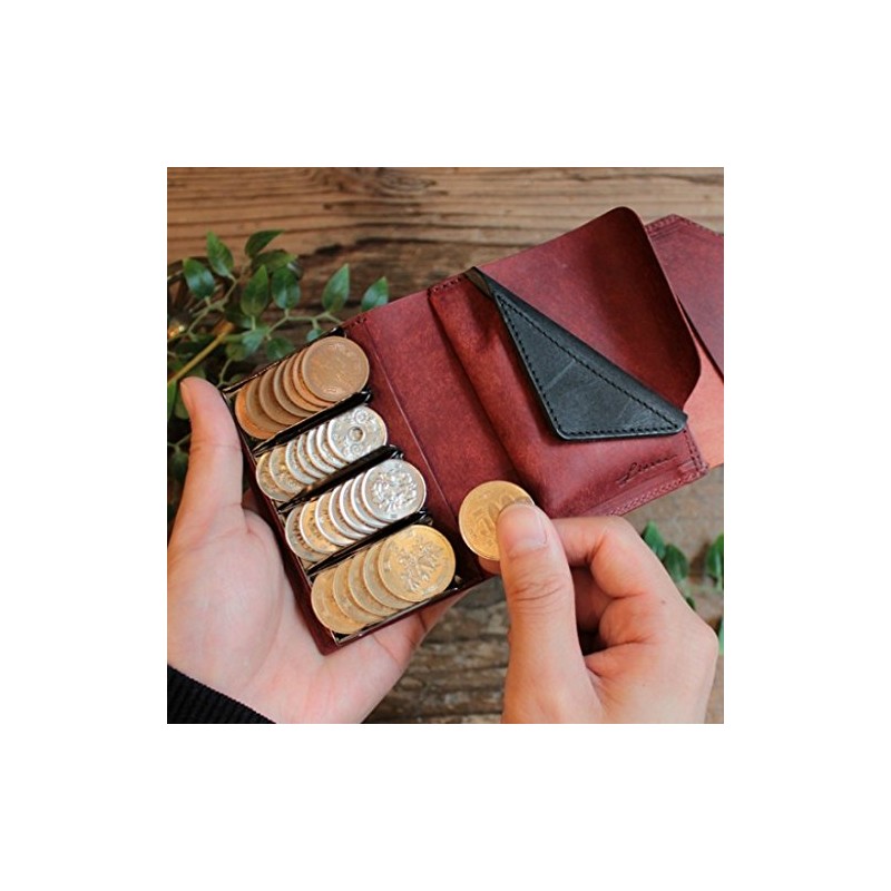 LITSTA Coin Wallet 3 Compact Wallet with Coin Holder Red