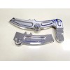 Unbranded Left&Right Boomerang Frame Cover Swingarm Nut Cap For Harley