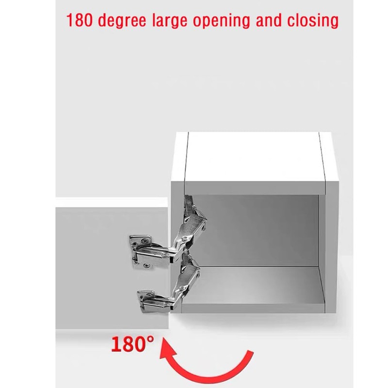 2 Pieces 170 Degree Hinges Frameless Cabinet Door Hinges Hidden