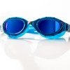 Zoggs Predator Flex Titanium-Smaller Fit Adult Swim Goggles, Blue/Blue/Mirrored Blue,