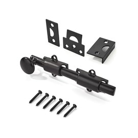 Khtumeware 8 Inches 2-Pack Oil Rubbed Bronze Solid Brass Dutch Door Surface Slide Latches & Bolts, Decorative for Windows and Doors