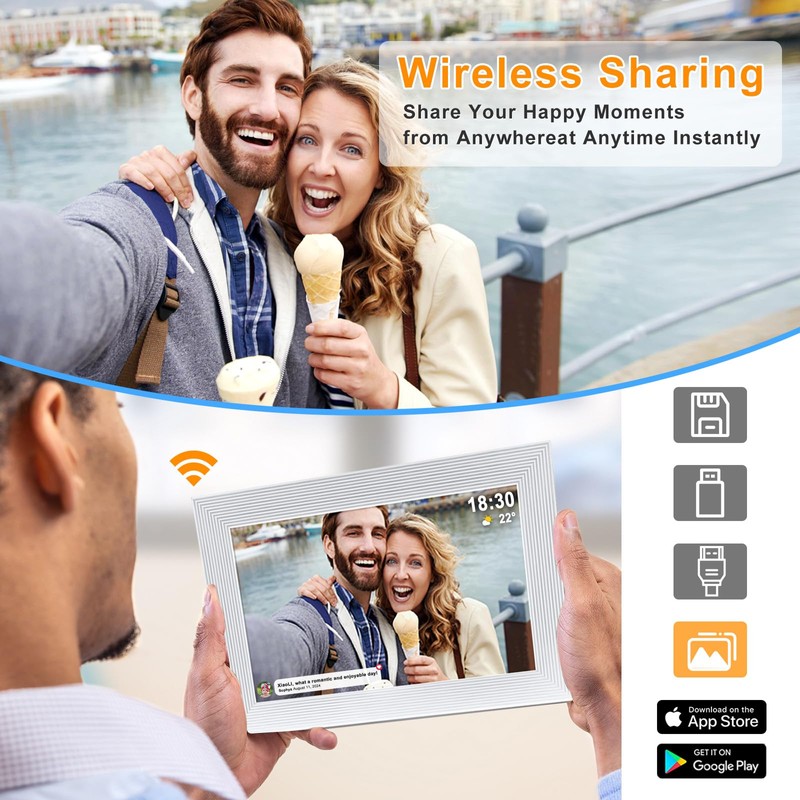 Frameo 10.1 Inch Smart WiFi Digital Photo Frame,Digital Picture Frame