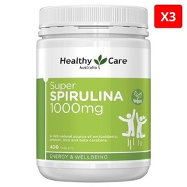 Healthy Care Super Spirulina 400 Tablets x 3 / 헬씨케어 슈퍼 스피루리나 400정 X3개