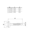 SKIR'CO Pack of 20 Galvanised Roofing Screws 6.3 x 140