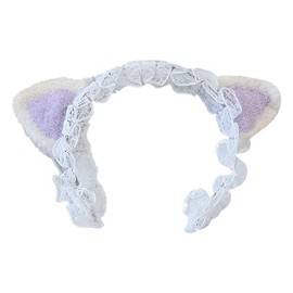 Animal Headband for Stuffed Animals, For 5.9 - 7.9 inches (15 - 20 cm), Sewing Clothing, Kigurumi, Otakatsu, Lavender, Fluffy