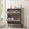 GarveeHome Shoe Cabinet with 2 Flip Drawers, Wooden Shoe Organizer