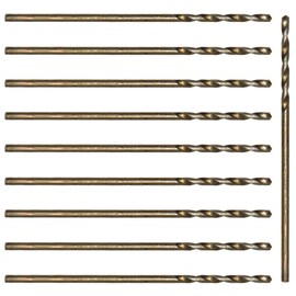 Ruidee 10Pcs Cobalt Drill Bits 1mm Twist Drill Bits M35 HSS Metric Straight Shank Drill Bit Set for Stainless Steel, Wood, Plastic (LSZ/1mm)