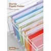 SortRax Legal Size Hanging File Folders, Sturdy Plastic, Pastel, 12-Pack