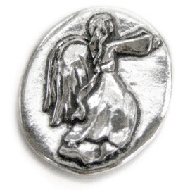 Basic Spirit Angel / Guardian Pocket Token (Coin) Handcrafted Pewter Home Lead-Free CN-3