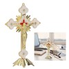 Metal Enamel Crosses Enamel Coating Anti Rust Gold White Crosses
