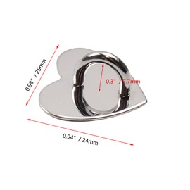 Pastlla 12Pcs Phone Charm Hook Adhesive Metal Phone Finger Grip Hook Cell Phone Ring Holder Stand for DIY Accessories (Silver, Heart Shaped)