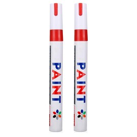 Tyre Pen Tyre Marker Car Motorcycle Bicycle Tyre Pen Marker Labelling Waterproof Sarachen (Red, Pack of 2)