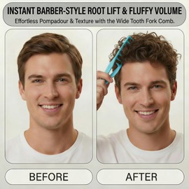 4-Pack Volumizing Comb, Hair Root Lifter Comb for Fluffy Styling, Wide Tooth Texture Tool for Fringe Control and Natural Layer Definition