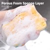 ERGONOW Non-Scratch 3-Layer Scrub Sponges, Kitchen Sponges for Dishes, Dual-Sided