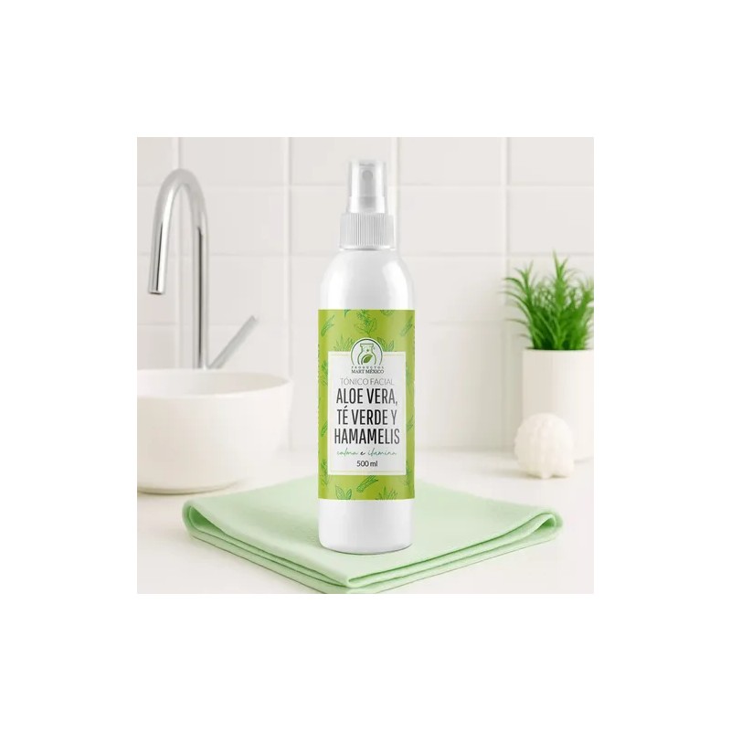 Tónico De Aloe Vera, Té Verde & Hamamelis (500ml)