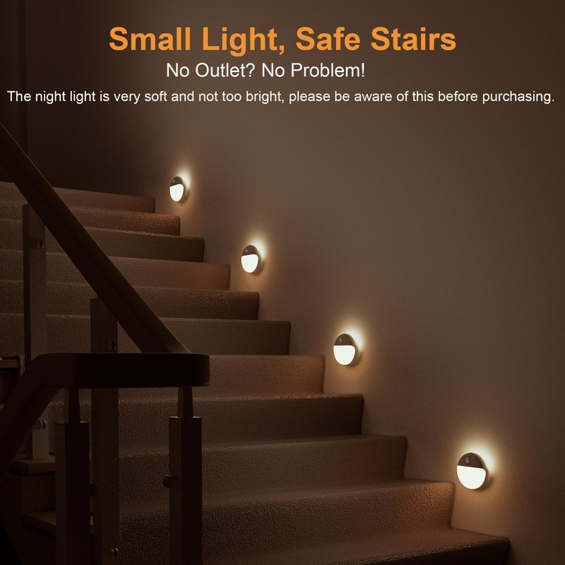 YUNLEX 2 Pack Motion Sensor Light Indoor, 2.6" Small Stick