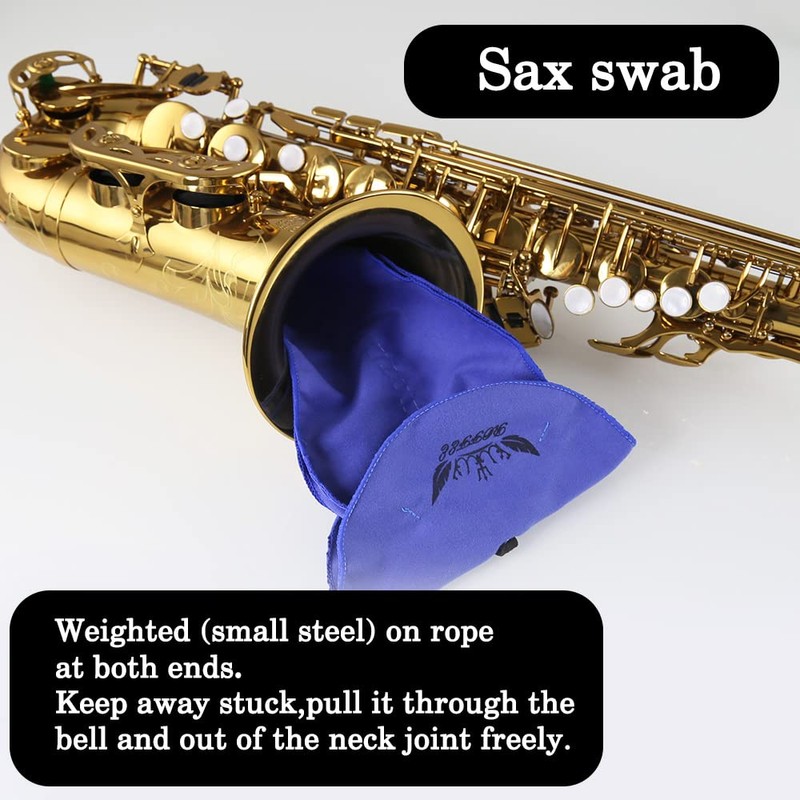 Saxophone Sax cleaning Care Maintenance Kit,Key Oil,Cork Grease,Swab,Cleaning Cloth,Thumb Rest,Mouthpiece