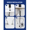 Kitchen Faucet with Pull Down Sprayer, Waterfall Single Hole Single