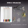 198 PCS Shrinky Art Paper Heat Shrink Sheet Plastic Kit