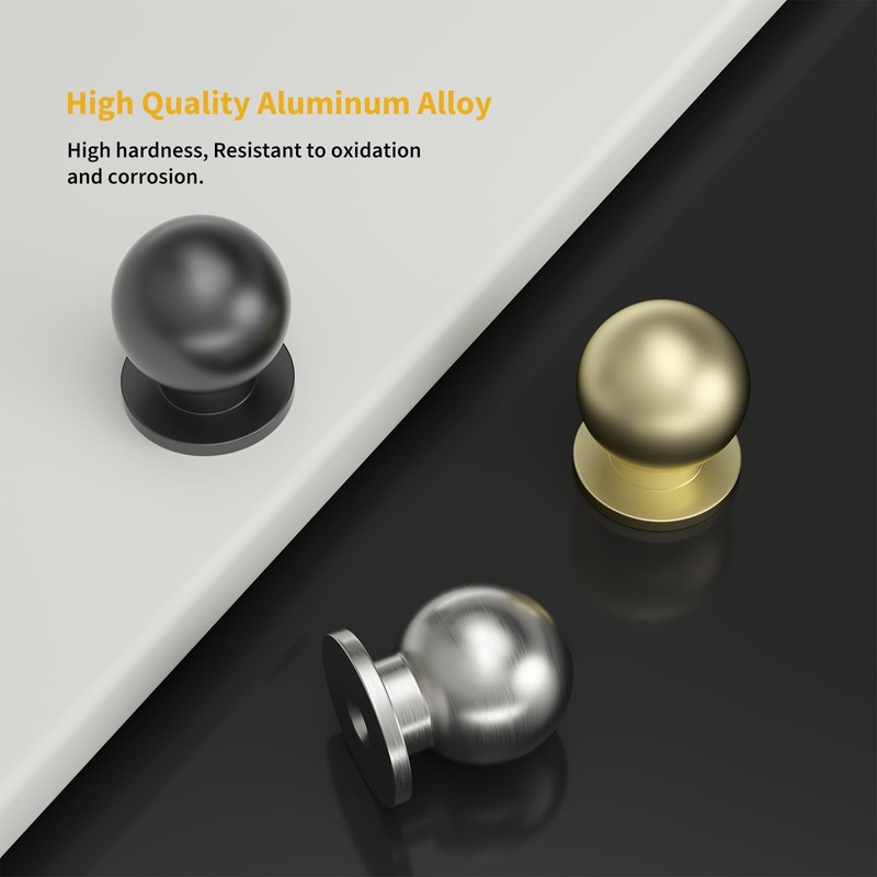 goldenwarm 5 Pack Silver Drawer Knobs Brushed Nickel Cabinet Knobs