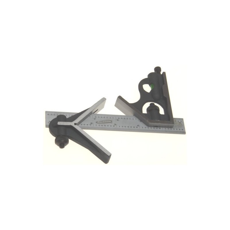iGaging Combination Square Premium 3-Piece 6" 4R Center Head