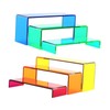 Generic Acrylic Display Riser Showcase 6Pcs Riser Display Stands for