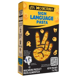 La Moderna Sign Language Pasta, In Collaboration With Texas Hands & Voices, Protein, Fiber, 7 Oz, Pack of 20