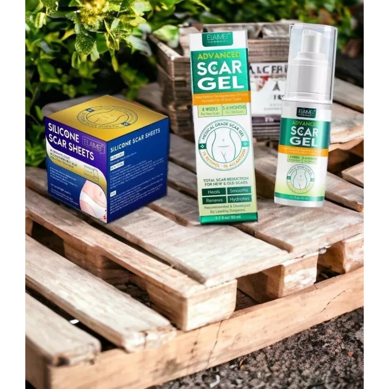 Kit Gel Y Parche Elimina Cicatrices Acné Post-parto Cirugías
