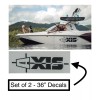 Oracal 651 Axis Wake Boats 36” Replacement Black (x2) Decals