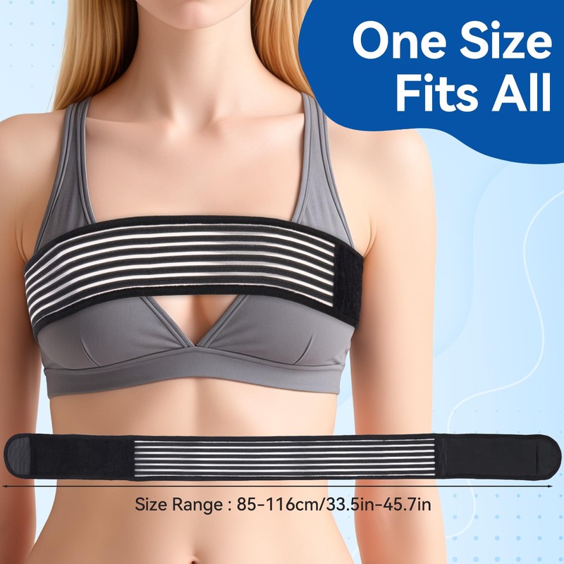 KUAZIDAR Post Op Breast Augmentation Stabilizer Band - Anti-Bounce Chest