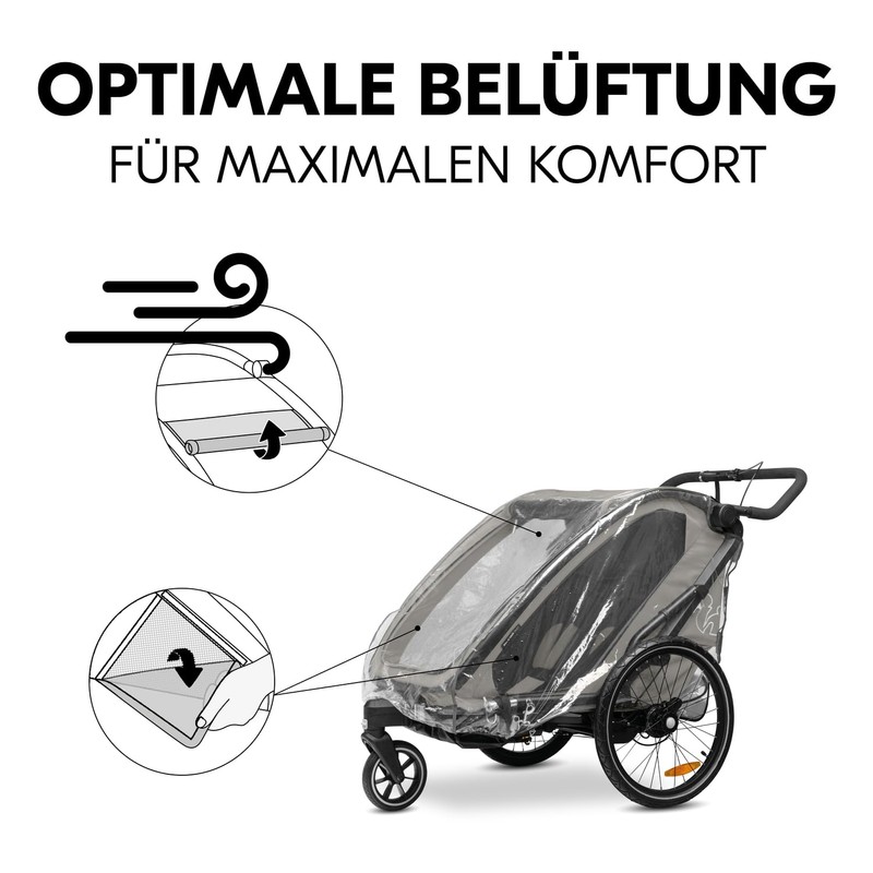 hauck Rain Cover for Bike N Walk Duo Bicycle Trailer