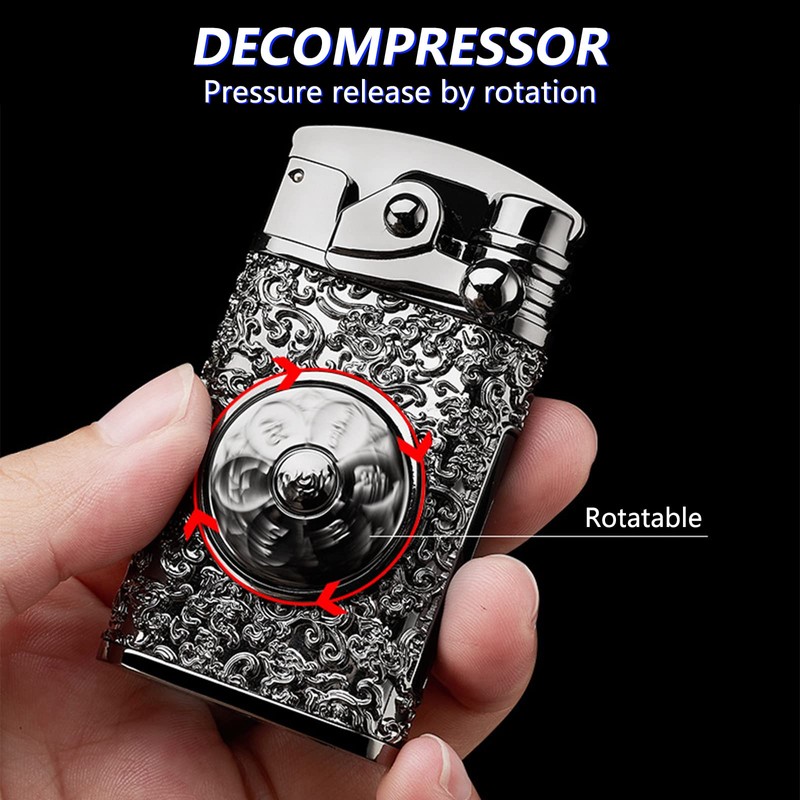 BABOBIU Electric Lighter Rechargeable Lighter Rocker Arm Lighter Windproof Flameless