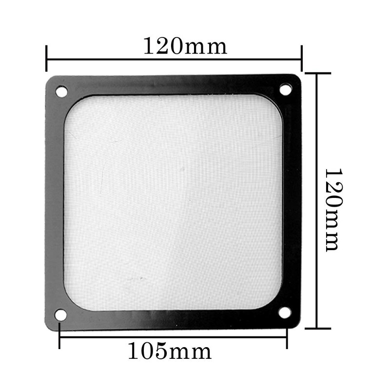 S SIENOC 4 x 120 x 120 mm Black Fan