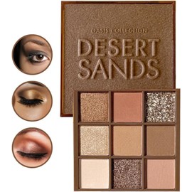 Farmasi Paleta de Sombras para Ojos Oasis Collection Desert Sands, Maquillaje de Ojos Color de Suave a Intenso, Acabados Mate y Brillante, 0.28 oz.