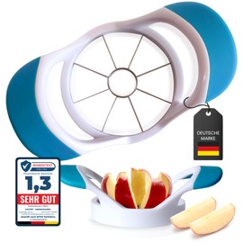 Caluny Apple Slicer, Stainless Steel Blades, Fruit Cutter, Dishwasher Safe, Apple Cutter, Rubber Handle, Apple Cutter, Apple Corer, Apple Cutter, Apple Slicer, Apple Slicer (Blue)