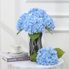MARTINE MALL 2Pcs 21in Hydrangea Artificial Flowers, Latex Real Touch
