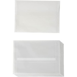 A7 Size Invitation Envelopes - 25-Pack 5.25 x 7.25 Inches Vellum Paper Envelopes for Greeting Cards, Invitations, Announcements, and Photos - Value Pack Square Flap Envelopes, Translucent