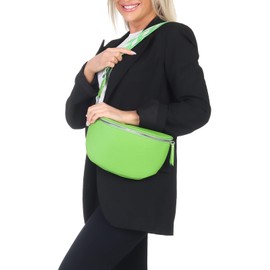 simaranda Women's Bum Bag Stylish Shoulder Bag Waist Bag Body Bag Belt Crossbody Bag Shoulder Bag with Adjustable Strap 25, Green