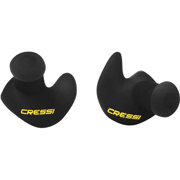 CRESSI Dry Ear Plugs, Ohrstöpsel aus Silikon, Uni, Erwachsene, Schwarz,