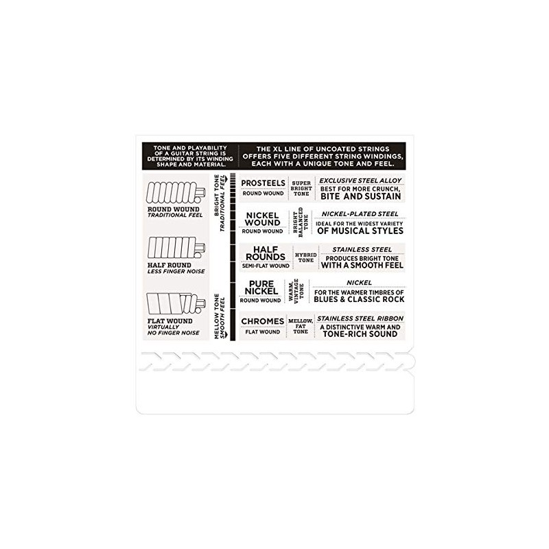 D'Addario Guitar Strings - XL Half Rounds Electric Guitar Strings