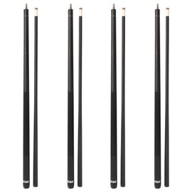 GSE Games & Sports Expert 58" 2-Piece Fiberglass Graphite Composite Billiard Pool Cue Stick, Set of 4 Pool Cues Sticks, 18/19/20/21 Oz Billiard Cue Sticks (Matte Black)