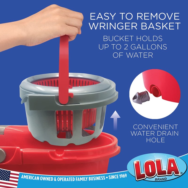 LOLA Revolution Spin Mop & Bucket System, 2 Pack, Braided