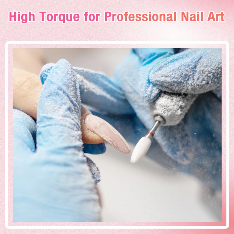 Nail Drill Professional, 35000RPM Brushless Nails Drill Machine, Rechargeable Nail